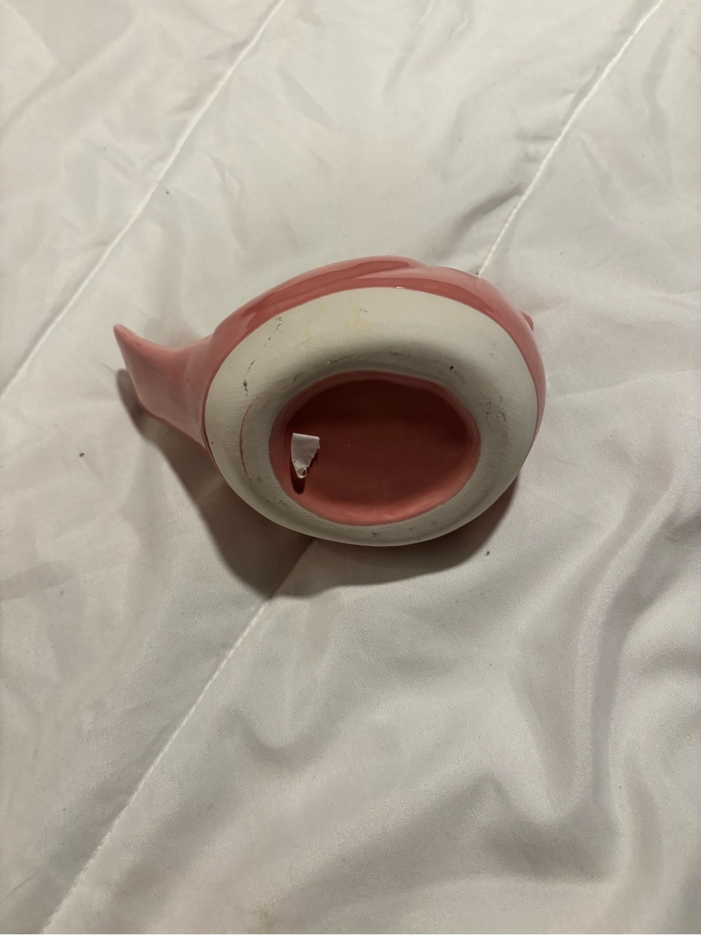 Pink Ceramic Bird Planter - Decorative Pet Bird Accent - Picture 4 of 6